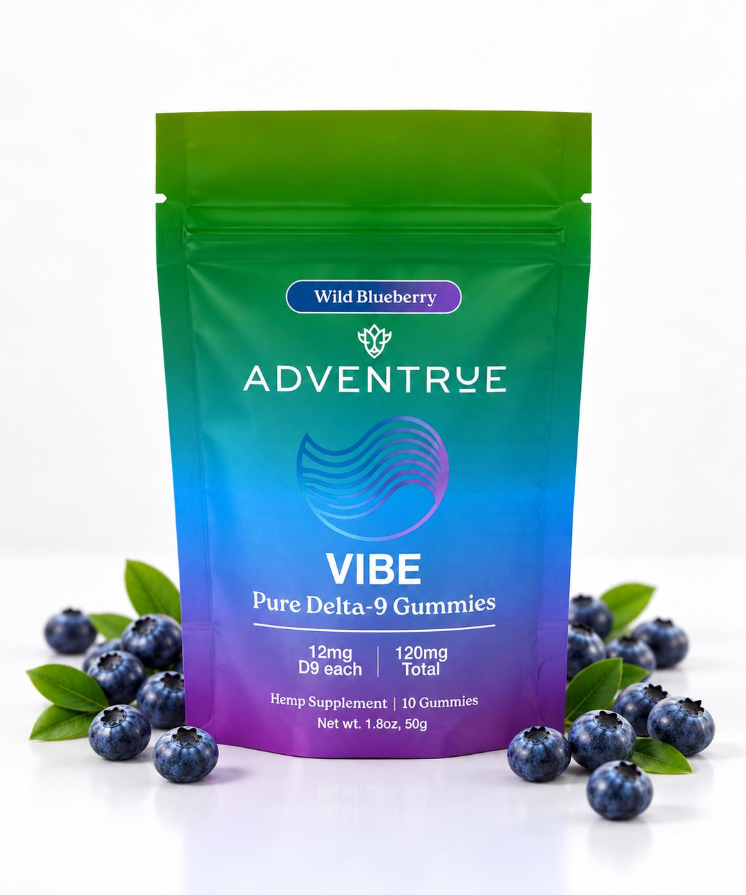 Vibe Delta-9 THC 12mg Gummies - Wild Blueberry