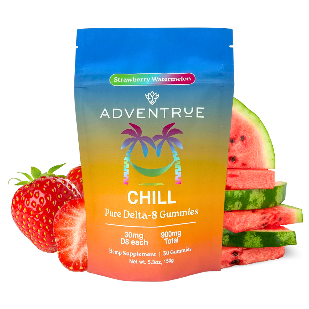 Chill Delta-8 THC - 30mg D8 Gummies - Strawberry Watermelon