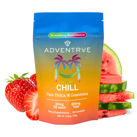 Chill Delta-8 THC - 30mg D8 Gummies - Strawberry Watermelon