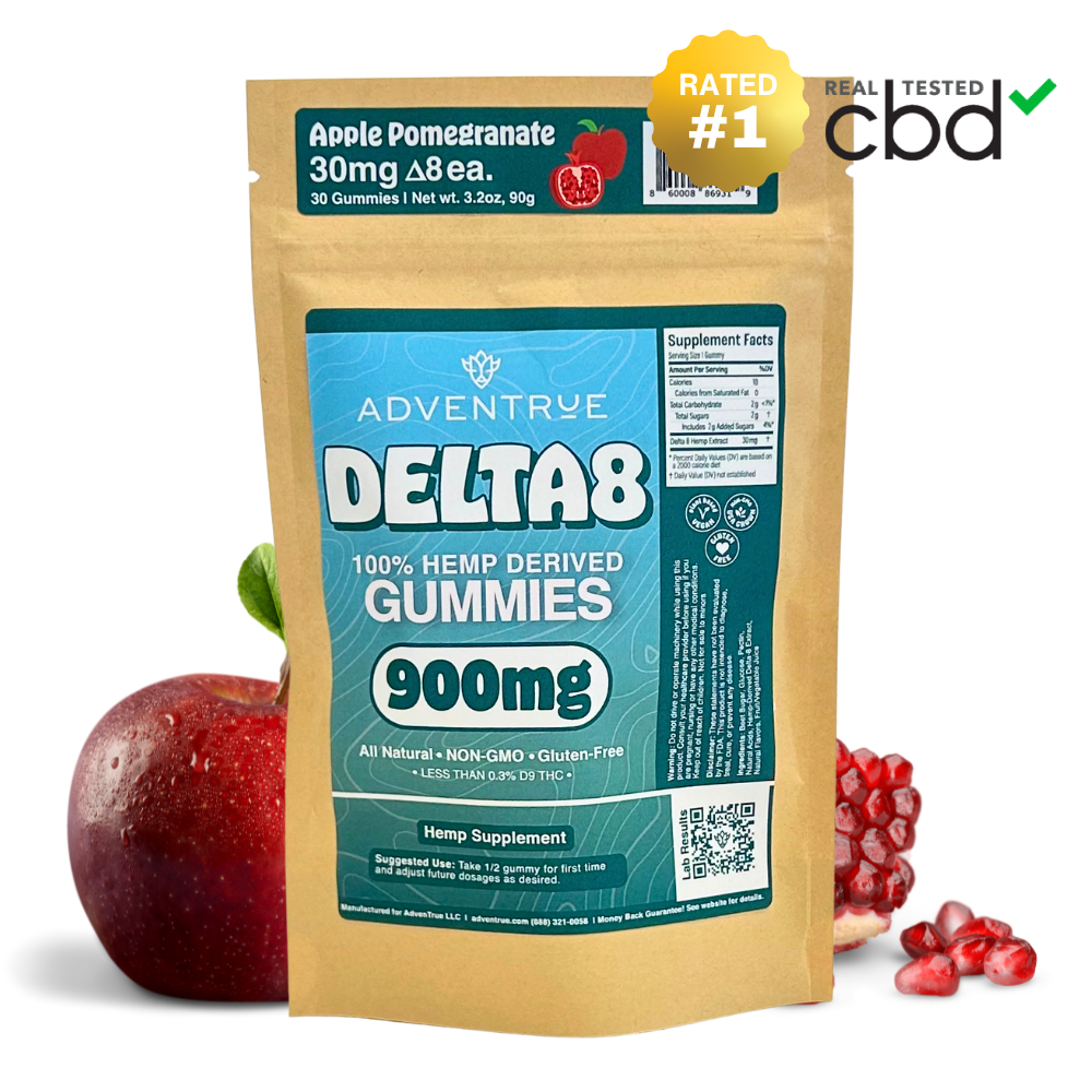 Delta-8 THC 30mg Gummies - Apple Pomegranate