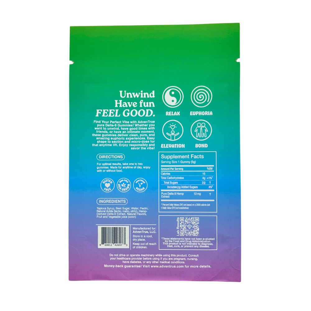 Vibe Delta-9 THC 12mg Gummies - Raspberry Watermelon