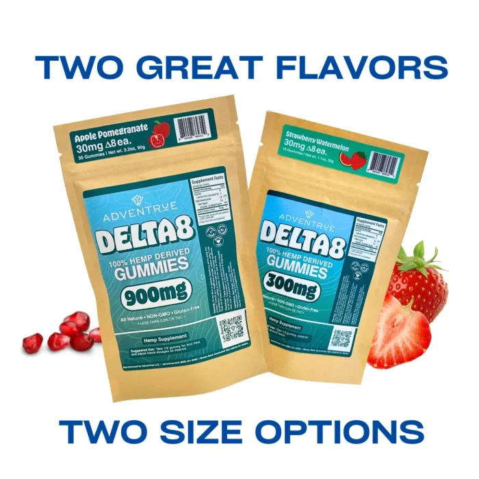 delta8 two great flavors and two size options